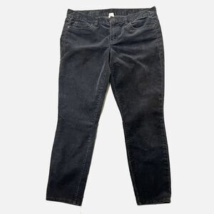 J Crew Toothpick Skinny Grey Corduroy Pants Size 32